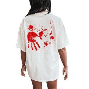 Halloween Blood Spatter Hand Costume Zombie Butcher Killer Halloween